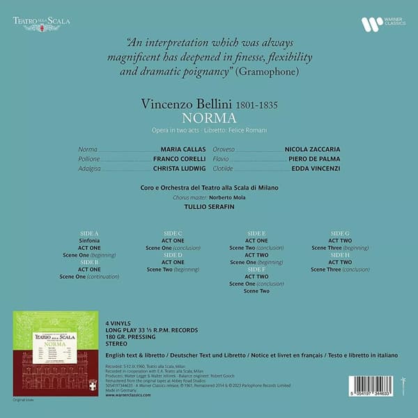 Vincenzo Bellini Bellini: Norma (1960 - Serafin) - Callas (Vinyl) New