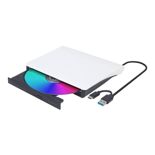 Gembird DVD-USB-03-BW - DVD±RW- (±R DL-) / DVD-RAM-enhet - USB 3.1 Gen 1 - extern Svart, Vit