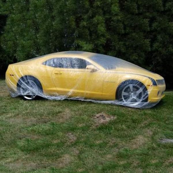 Transparent engångsskydd för bil 380*660 cm engångsskydd genomskinligt bilskydd Sedan SUV 4x4