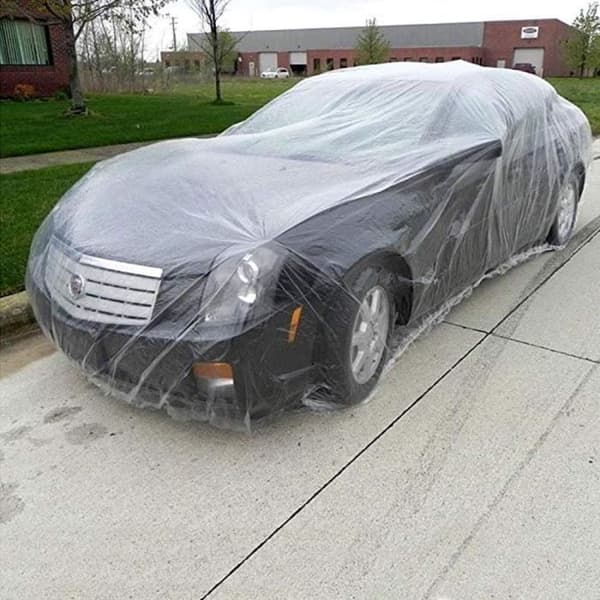 Transparent engångsskydd för bil 380*660 cm engångsskydd genomskinligt bilskydd Sedan SUV 4x4