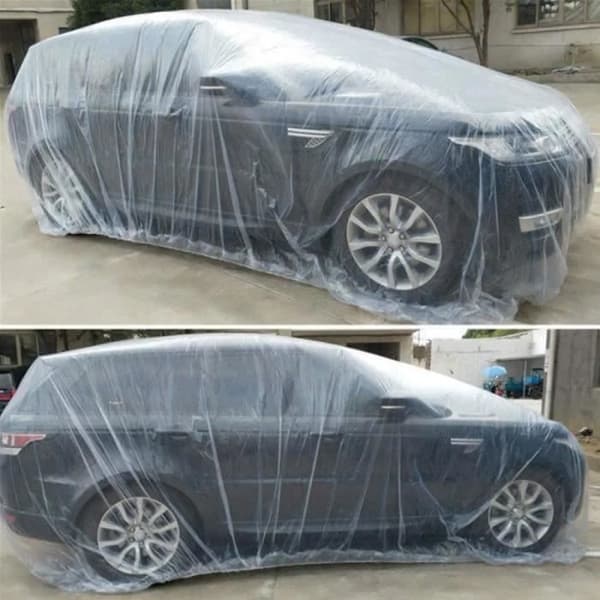 Transparent engångsskydd för bil 380*660 cm engångsskydd genomskinligt bilskydd Sedan SUV 4x4