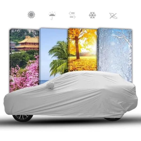 Vattentät bilpresenning, vattentät bilöverdrag, UV-skydd, snö/damm 485 * 180 * 120 CM skyddshölje för sedan.