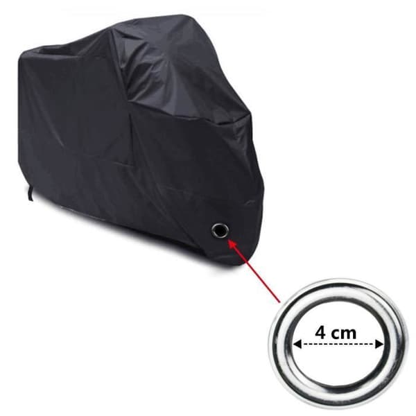 Motorcykelskydd - Vattentät - 190T Polyester - Storlek XL - Färg Svart - Universal