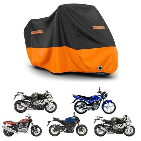 Vattentätt motorcykelskydd, vattentätt utomhusskydd för motorcykel inomhus, UV dammregnskydd (245x105x125cm), XL