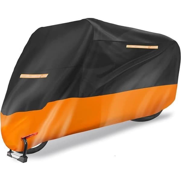 Vattentätt motorcykelskydd utomhus inomhus, 210D UV-regndammbeständigt för motorcykel Vespa-skoter (245x105x125cm)
