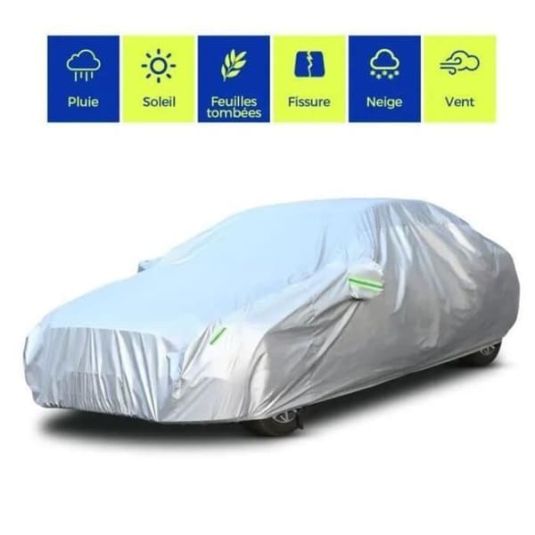 Förtjockat Oxford-tyg bilskydd solskydd regn och snö anti-aging Oxford-tyg silver 480*175*120CM