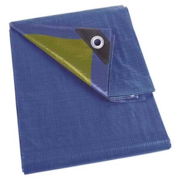 Perel överdrag 2 x 4 meter polyesterblå/khaki