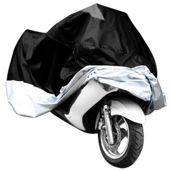 Motorcykelskydd - Premium - Vattentät - Svart och silver - Universal - 295x110x140 cm