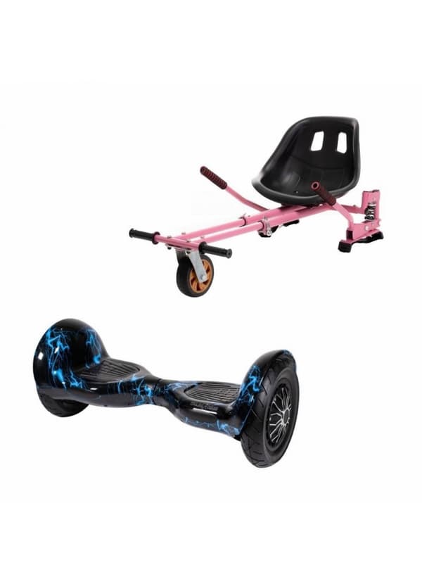 Pakke Hoverboard OffRoad Thunderstorm 10 tommer + HoverKart Suspension Pink, Smart Balance™ Premium Brand, 700 W Power, Autobalans