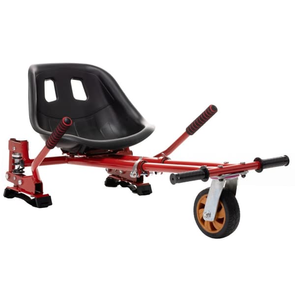 Hoverkart med ophæng til hoverboard, farve rød, justerbar til alle aldre, passer til alle hoverboards 6,5 tommer, 8 tommer, 10 tommer