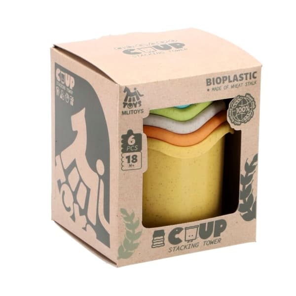 Mlitoys Bioplastic Stacking Cups 6-delt