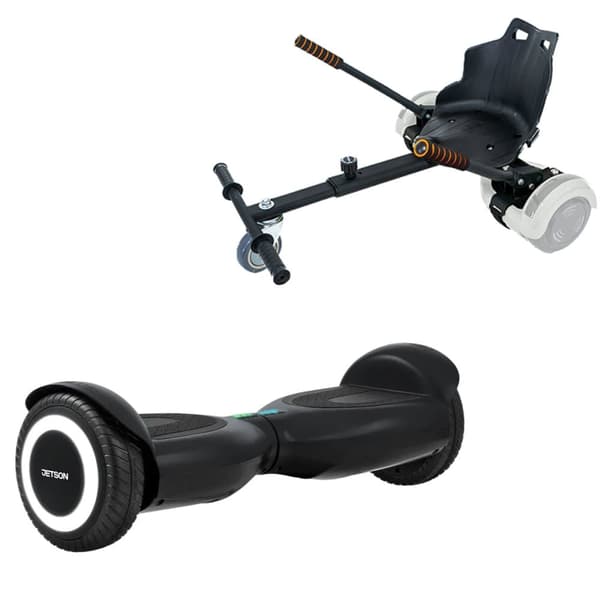 Pakke Hoverboard Standard Go Kart 6,5 tommer, Jetson Prism Black, Standard Rækkevidde og Sort Hoverkart, Smart Balance