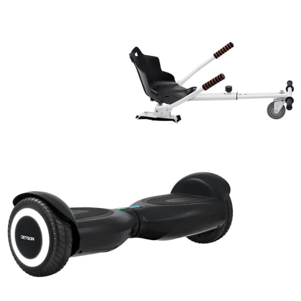 Pakke Hoverboard Standard Go Kart 6,5 tommer, Jetson Prism Black, Standard Rækkevidde og Hvid Hoverkart, Smart Balance