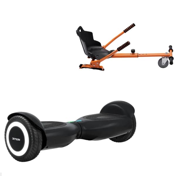 Pakke Hoverboard Standard Go Kart 6,5 tommer, Jetson Prism Black, Standard Rækkevidde og Orange Hoverkart, Smart Balance