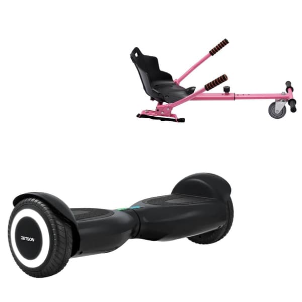 Paketti Hoverboard Standard Go Kart 6,5 tuumaa, Jetson Prism Black, Vakio Toimintasäde ja Vaaleanpunainen Hoverkart, Smart Balance