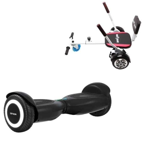 Pakke Hoverboard Comfort Go Kart 6,5 tommer, Jetson Prism Black, Standard Rækkevidde og Hvid Comfort Hoverkart, Smart Balance