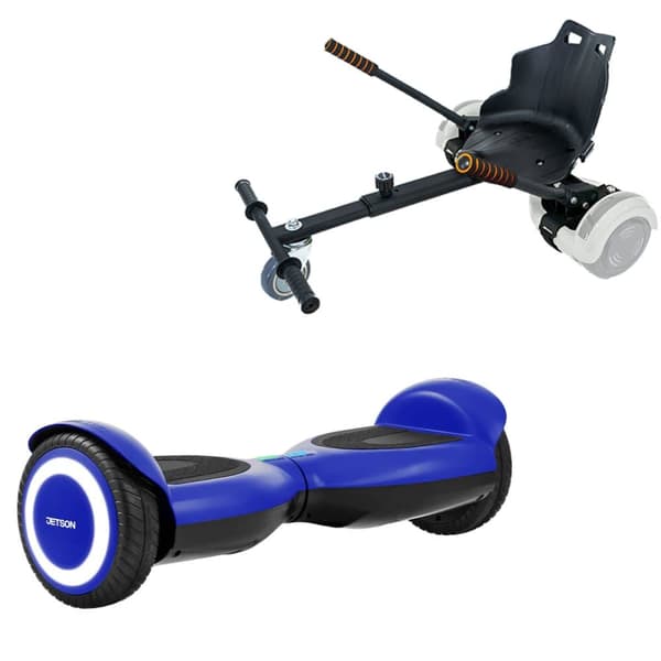 Pakke Hoverboard Standard Go Kart 6,5 tommer, Jetson Prism Blue, Standard Rækkevidde og Sort Hoverkart, Smart Balance