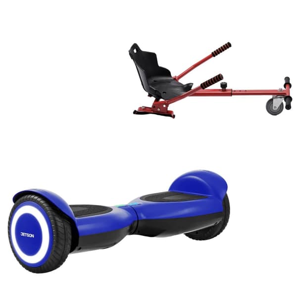 Pakke Hoverboard Standard Go Kart 6,5 tommer, Jetson Prism Blue, Standard Rækkevidde og Rød Hoverkart, Smart Balance
