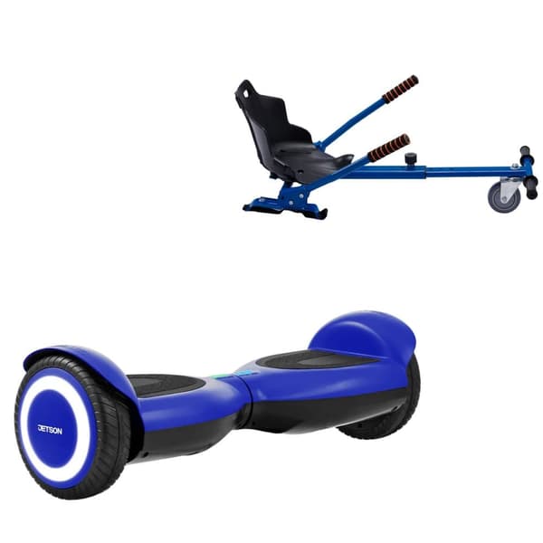 Paket Hoverboard Standard Go Kart 6.5 tums, Jetson Prism Blue, Standard Räckvidd och Blå Hoverkart, Smart Balance