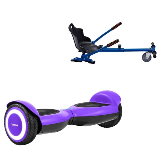 Paketti Hoverboard Standard Go Kart 6,5 tuumaa, Jetson Prism Purple, Vakio Toimintasäde ja Sininen Hoverkart, Smart Balance