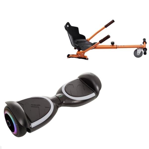 Paketti Hoverboard Standard Go Kart 6,5 tuumaa, Jetson Prism Black Plus, Vakio Toimintasäde ja Oranssi Hoverkart, Smart Balance