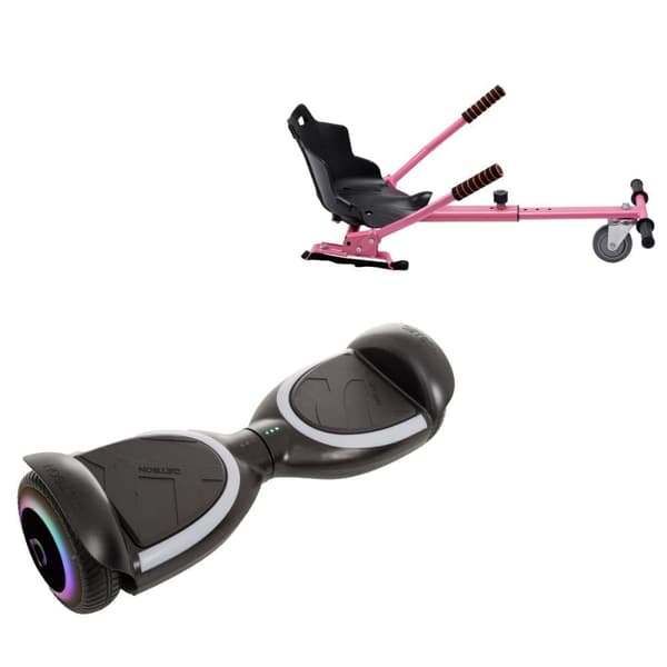 Pakke Hoverboard Standard Go Kart 6,5 tommer, Jetson Prism Black Plus, Standard Rækkevidde og Lyserød Hoverkart, Smart Balance