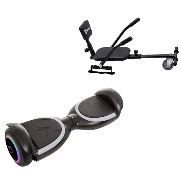 Paketti Hoverboard Comfort Go Kart 6,5 tuumaa, Jetson Prism Black Plus, Vakio Toimintasäde ja Musta Comfort Hoverkart, Smart Balance