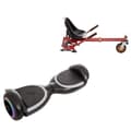 Pikkukuva 1 / 7: Paketti Hoverboard Go Kart Iskunvaimentimilla, 6,5 tuumaa, Jetson Prism Black Plus, Vakio Toimintasäde ja Punainen Hoverkart iskunvaimentimilla