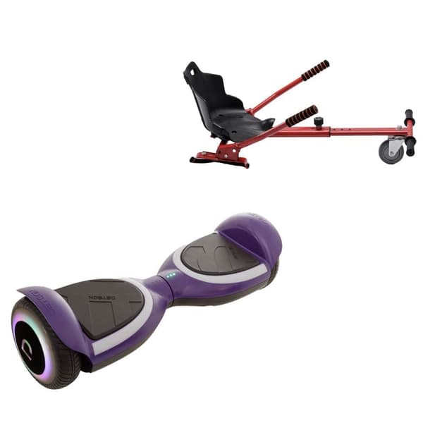 Paketti Hoverboard Standard Go Kart 6,5 tuumaa, Jetson Prism Purple Plus, Vakio Toimintasäde ja Punainen Hoverkart, Smart Balance