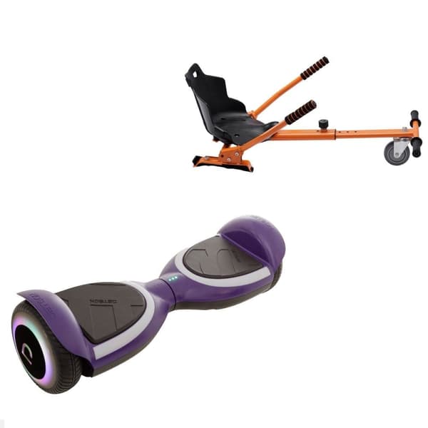 Paketti Hoverboard Standard Go Kart 6,5 tuumaa, Jetson Prism Purple Plus, Vakio Toimintasäde ja Oranssi Hoverkart, Smart Balance
