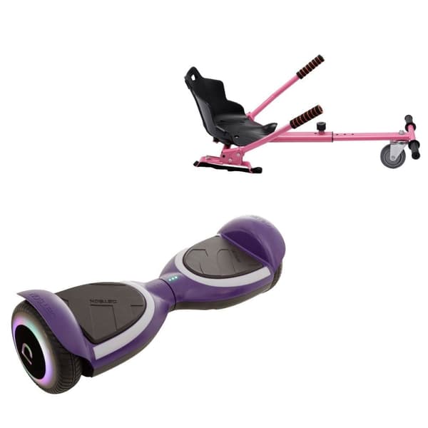 Pakke Hoverboard Standard Go Kart 6,5 tommer, Jetson Prism Purple Plus, Standard Rækkevidde og Lyserød Hoverkart, Smart Balance