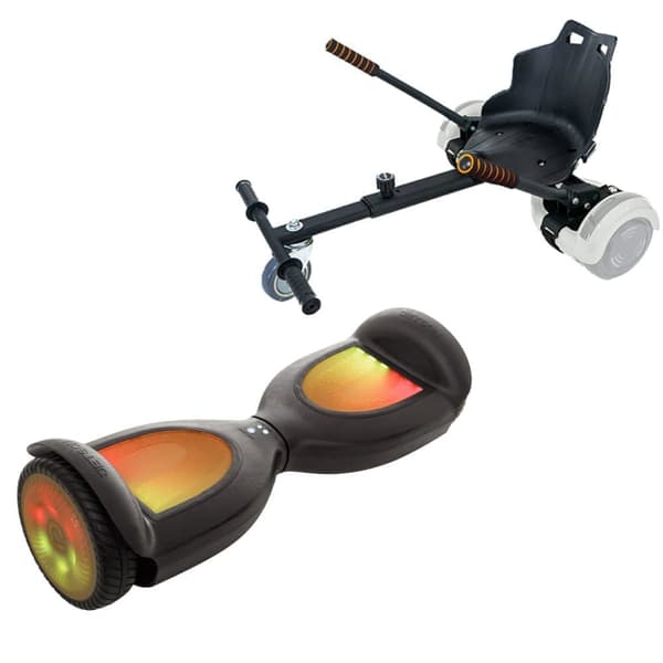 Paketti Hoverboard Standard Go Kart 6,5 tuumaa, Jetson Prism Black PRO, Vakio Toimintasäde ja Musta Hoverkart, Smart Balance