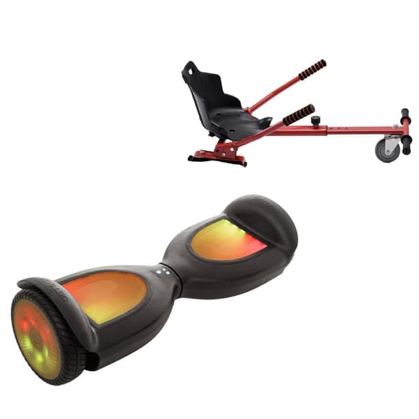 Paketti Hoverboard Standard Go Kart 6,5 tuumaa, Jetson Prism Black PRO, Vakio Toimintasäde ja Punainen Hoverkart, Smart Balance