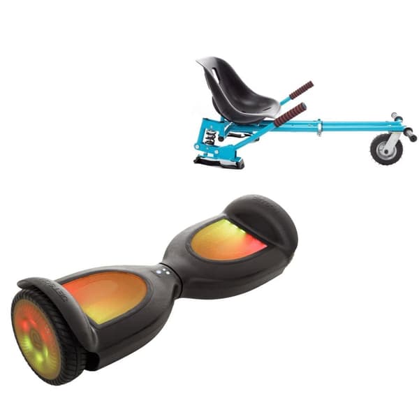 Paketti Hoverboard Go Kart Iskunvaimentimilla, 6,5 tuumaa, Jetson Prism Black PRO, Vakio Toimintasäde ja Sininen Hoverkart iskunvaimentimilla