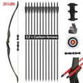 Miniatyrbillede 2 af 2: Takedown Recurve Bue, 20/30/40 lbs Trækvægt, 57 tommer Længde,20 kg bue sæt