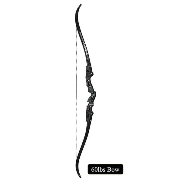 Bueskydning Recurve Bue, Letvægts Aluminium Legering Riser, Høj IBO Hastighed, 60lbs sort