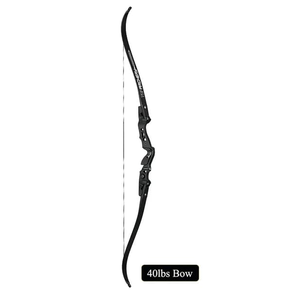 Bågskytte Recurve Båge, Lättvikts Aluminiumlegering Riser, Hög IBO Hastighet, 40lbs svart