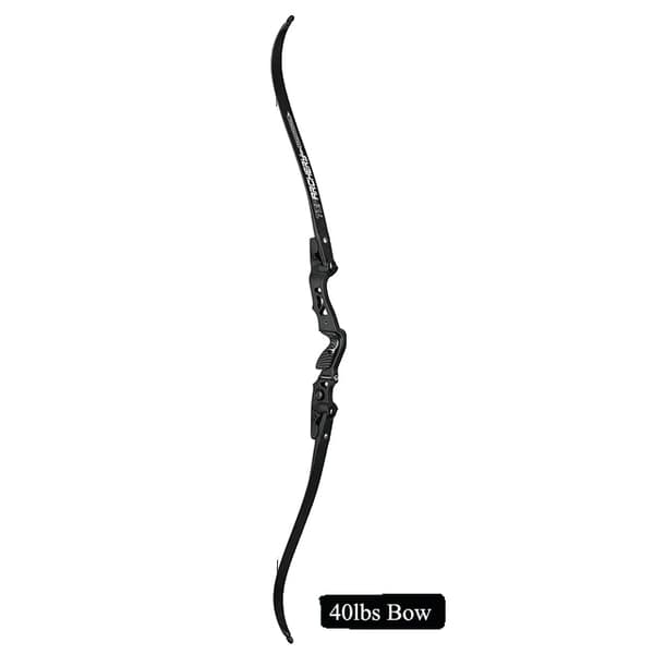 Bågskytte Recurve Båge, Lättvikts Aluminiumlegering Riser, Hög IBO Hastighet, 40lbs svart