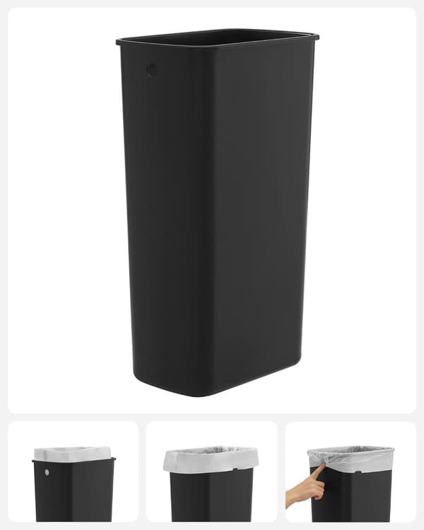 Jäteastia - 40 l - 2 osastolla - 2 x 20 l - metallipolkimia - muovinen sisäkauha