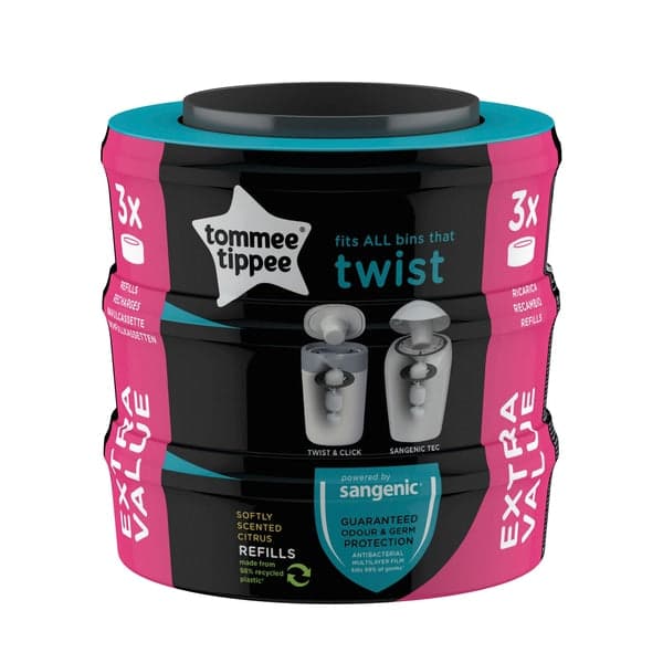 Tommee Tippee Click 'n' Twist Cassettes Refill 3 Pack