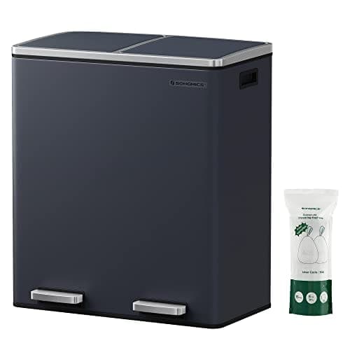 Songmics-kaksoisastia, 2 x 30 L kaksiosastoinen sarja