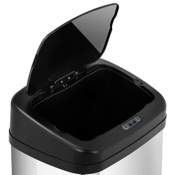 Automaattinen kosketusvapaa roskakori liiketunnistimella, 30 cm, 50 l, HOPEAA