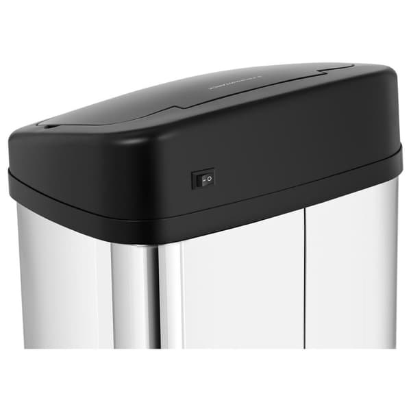 Automatisk berøringsfri affaldsspand med bevægelsessensor, 30 cm, 50 l, SØLV