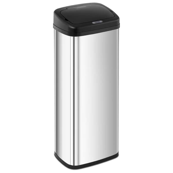 Automatisk berøringsfri affaldsspand med bevægelsessensor, 30 cm, 50 l, SØLV