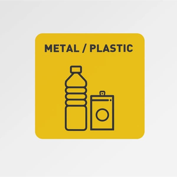 Kurvebeholder til sortering af affaldssorteringsaffald 60 l - metalplast