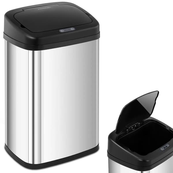 Automaattinen kosketusvapaa nelikulmainen roskakori liiketunnistimella, 30 cm, 30 l