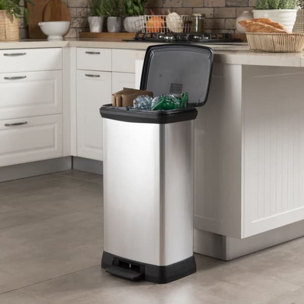 Curver Pedalhink dubbel Deco 23L+23L silver