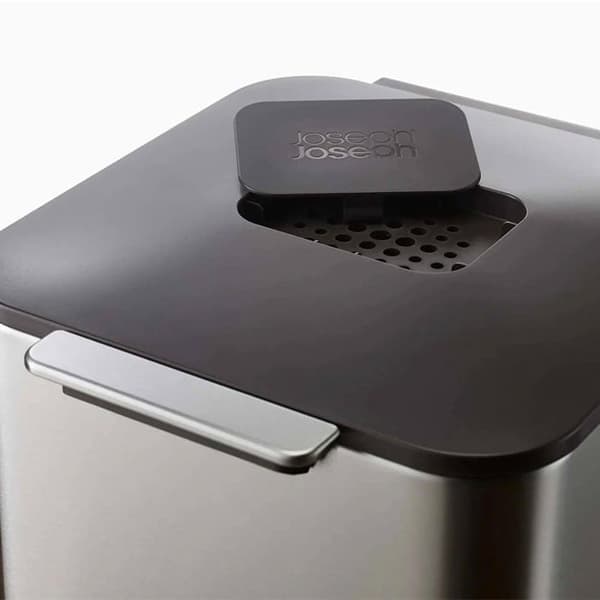 Totem 40L sopsorteringskärl i rostfritt stål - Joseph Joseph 36.6 Grå