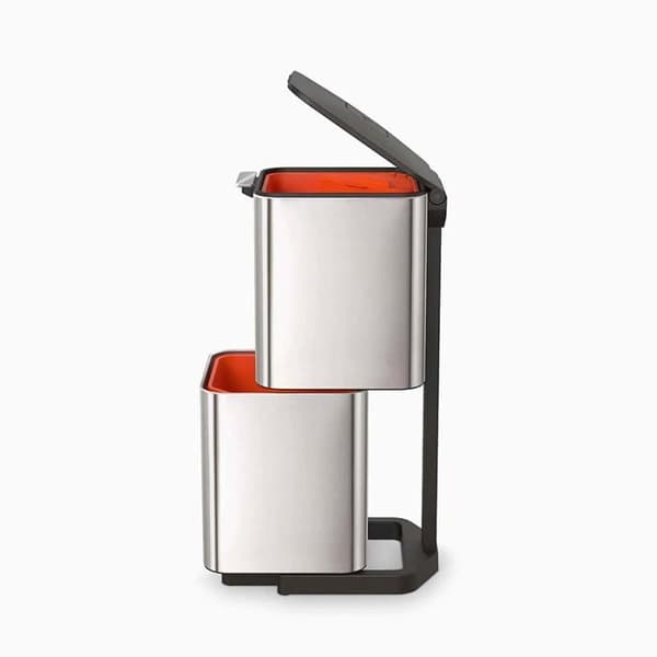 Totem 40L sopsorteringskärl i rostfritt stål - Joseph Joseph 36.6 Grå
