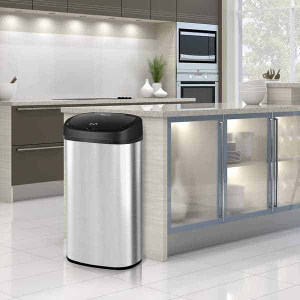 TurboTronic SB68 Papperskorg med sensor – 68 liter – Svart/Rostfritt